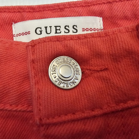 Guess Red Denim skirt - Picture 4 of 16